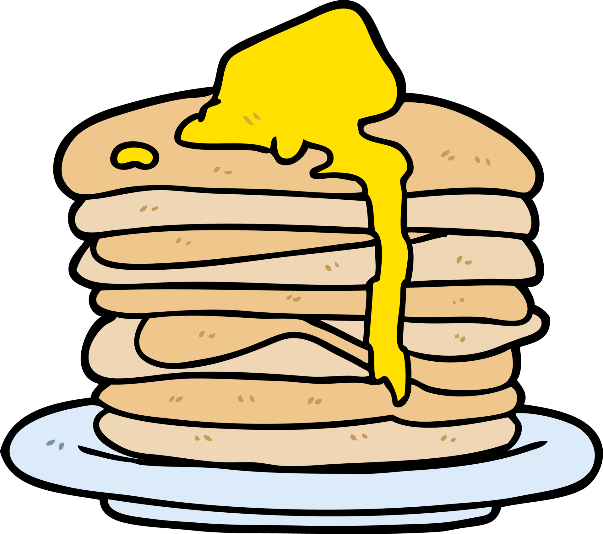 A stack of pancakes